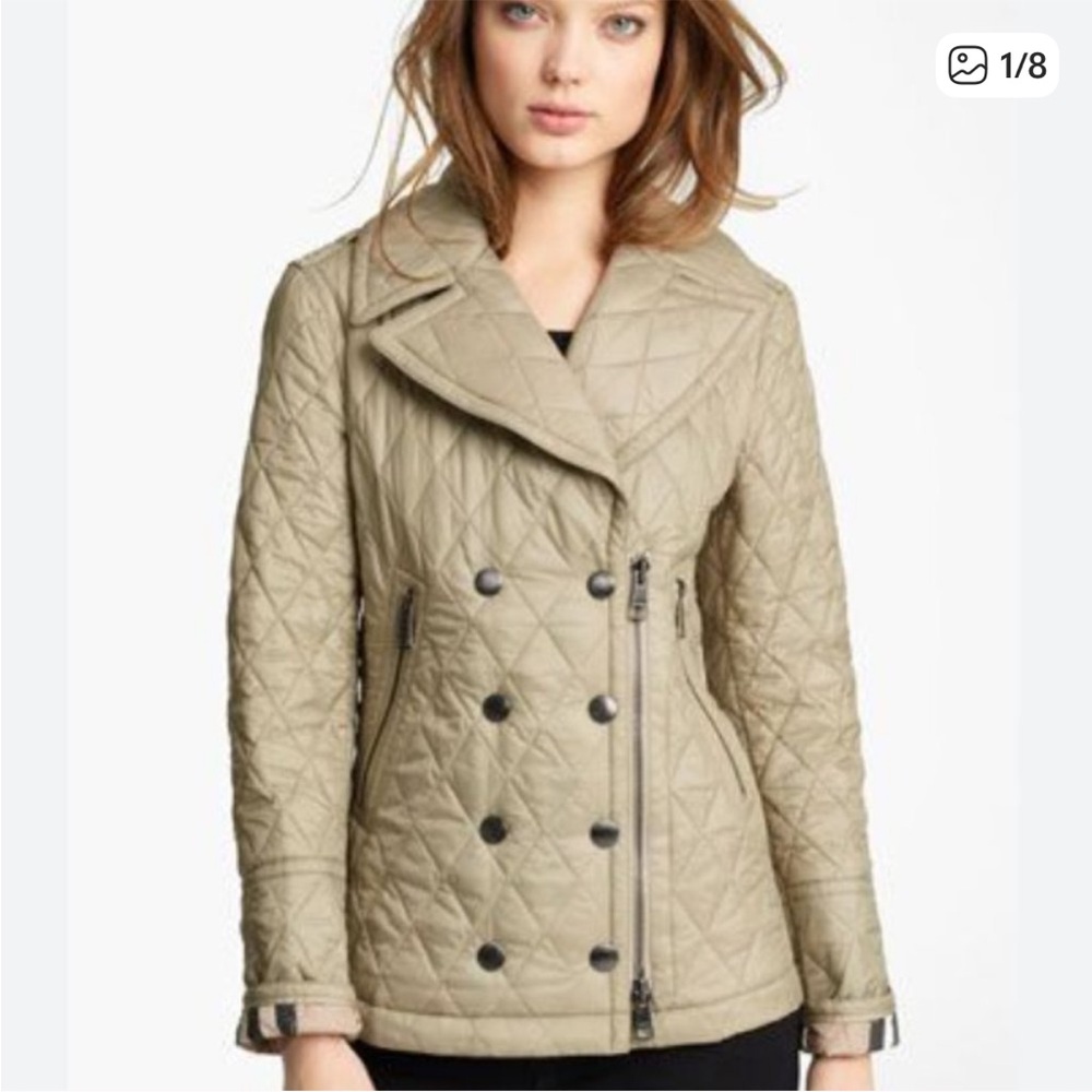 Burberry Brit double breasted quilted jacket XS